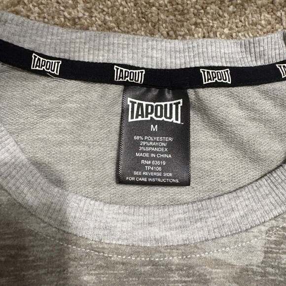 Tapout Men's Gray Camouflage Short Sleeve T-Shirt - Picture 3 of 4
